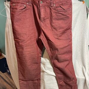Prana Burgundy Slim Fit Trousers